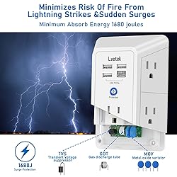 5 Outlet Extender Multi Plug Wall Outlets with 4