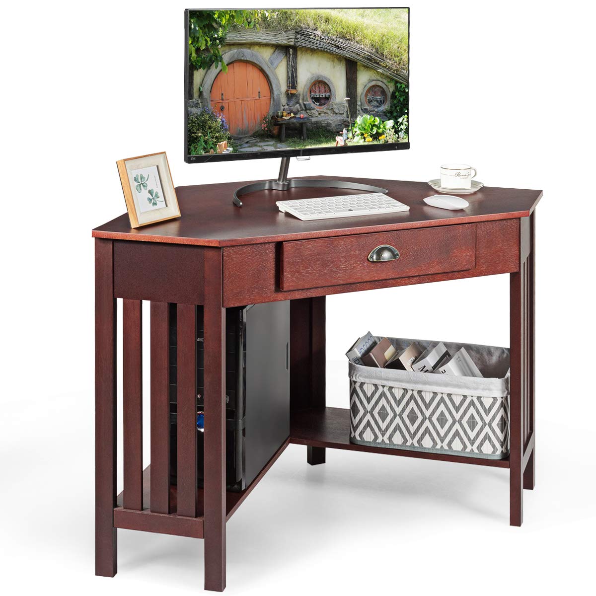 Best corner computer desk with drawer