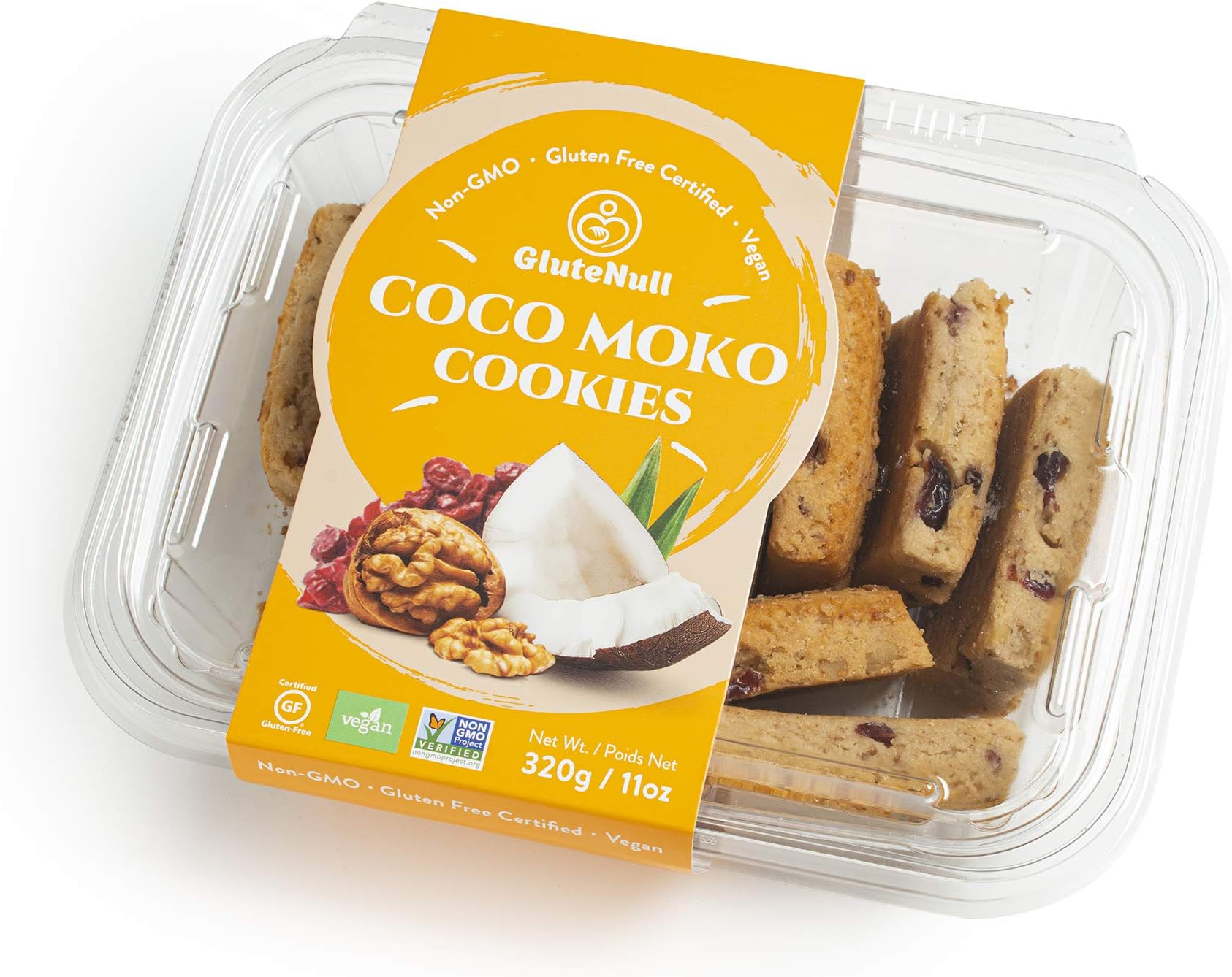 GluteNullCoco Moko Cookies - Vegan, Gluten Free, Non GMO, 11 Ounces