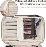 Wandering Nature Travel Makeup Bag with Brush Compartment Purple view 2