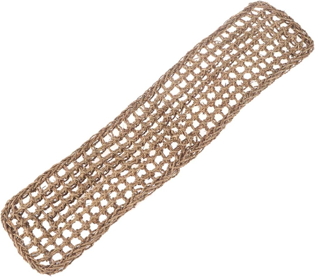 TEHAUX Bearded Dragon Hammock Natural Grass Fibers Reptile Lizard Lounger Hammock Sleep Bed for Geckos Iguanas Small Animals