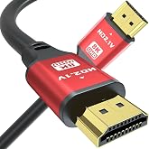 1.5FT HDMI 2.1 Cable 8K60Hz 4K120Hz, 48Gbps Ultra High Speed HDMI Cable with Gold Plated Connector, Red Aluminum Housing, for PS5, Xbox Series X, Gaming Monitor, Soundbar, Desktop Setup, AV Receiver.