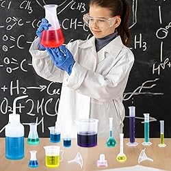 Kingdder 58 Pcs Plastic Beakers Set Include 6