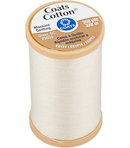 Fil De Matelassage Coats Cotton Covered – Bobine 250 Yards (228,6 M) – Noyau Polyester 3 Couches + Revêtement Coton – Pour Couture Et Quilting – Fil Rond Discret – Finition Lisse Et Peu Pelucheuse
