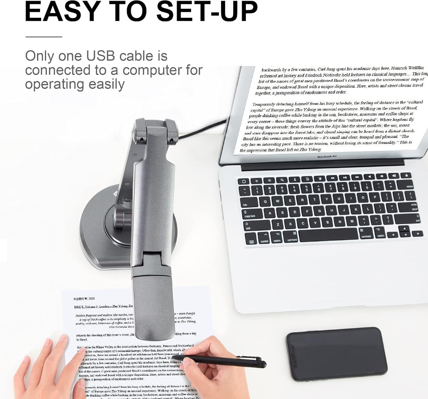 JOYUSING 8MP HD USB Document Camera for Teachers with Light, Mac, Windows, Chrome Compatible Excellent for Online Teaching, Distance Learning and Web Conferencing : Electronics