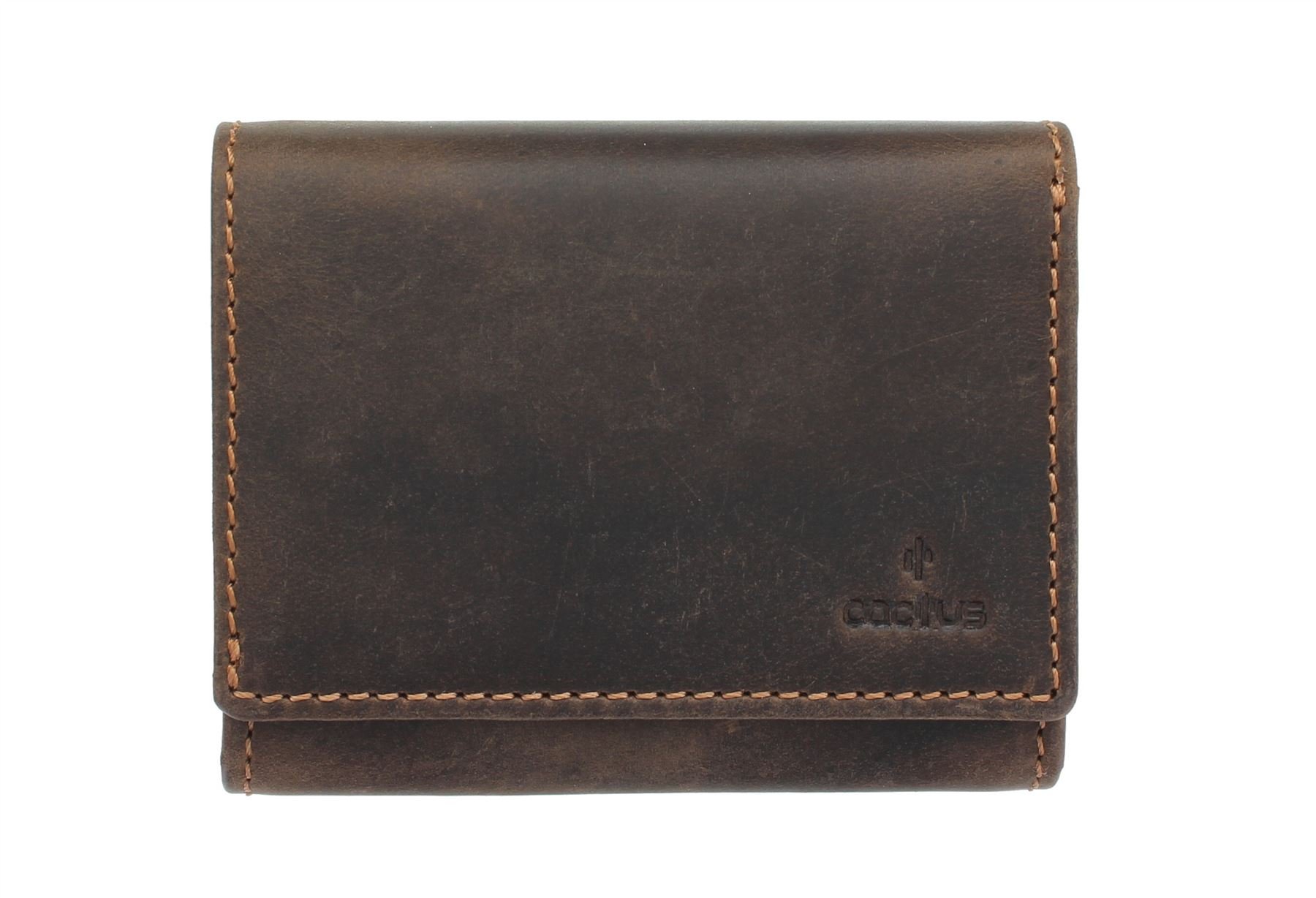 Cactus Mala Leather Collection Leather Purse with RFID Protection 3424_81 Brown