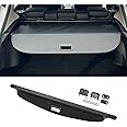 Motoforti Car Trunk Retractable Cargo Cover for Kia Seltos 2020-2024 Rear Trunk Parcel Shelf Luggage Security Shield Shade, Canvas Gloss Black