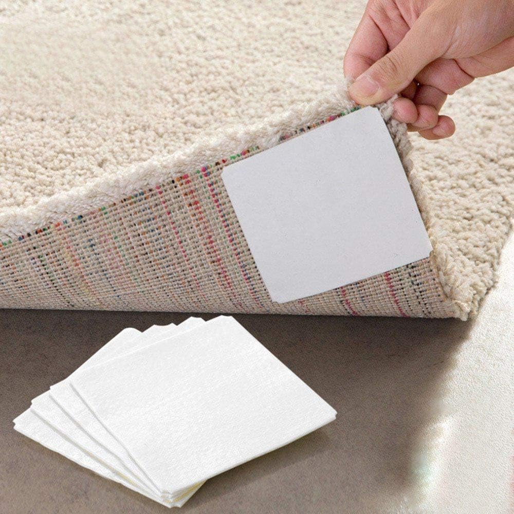 4 Pieces Home Useful Rug Pads Self-Adhesive Carpet Corner Gripper Mats Anti-Skid Stickers for Bathroom Accessories