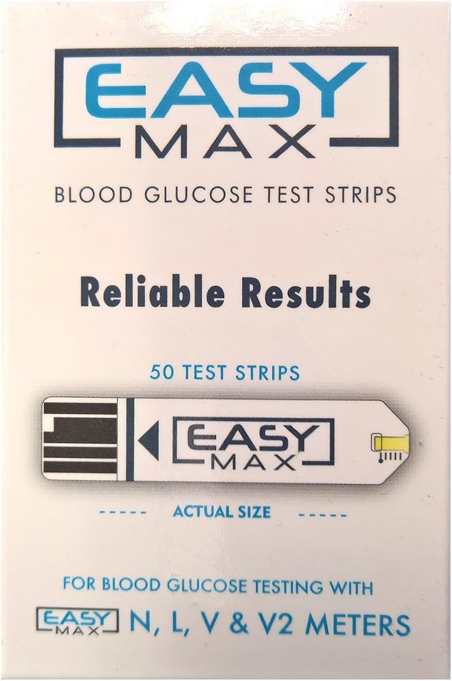 EASYMax Blood Glucose Test Strips Mail Order box 50 Ct.: Health & Personal Care