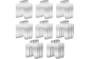 Metal Shims for Leveling, MUZIK 32 Piece Stainless Steel Shim Kit, A 2"x2" Slotted Steel Shims Set (0.001-0.075 Inch), Corrosion Resistant Shim Stock for CNC Machining & Automotive Alignment Shims