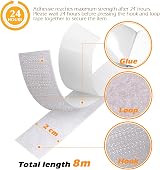 Blooven Hook and Loop Tape 20 mm x 8 m Self Adhesive White view 3