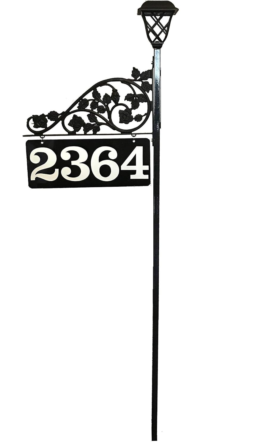 Reflective Driveway Address Marker Sign BIG Numbers Double Sided Solar Light 911