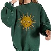 GAOJU Women's Oversized Sweatshirt Crewneck Long Sleeve Casual Loose Pullover Tops 90s Indie Aesthetic Sweatshirts
