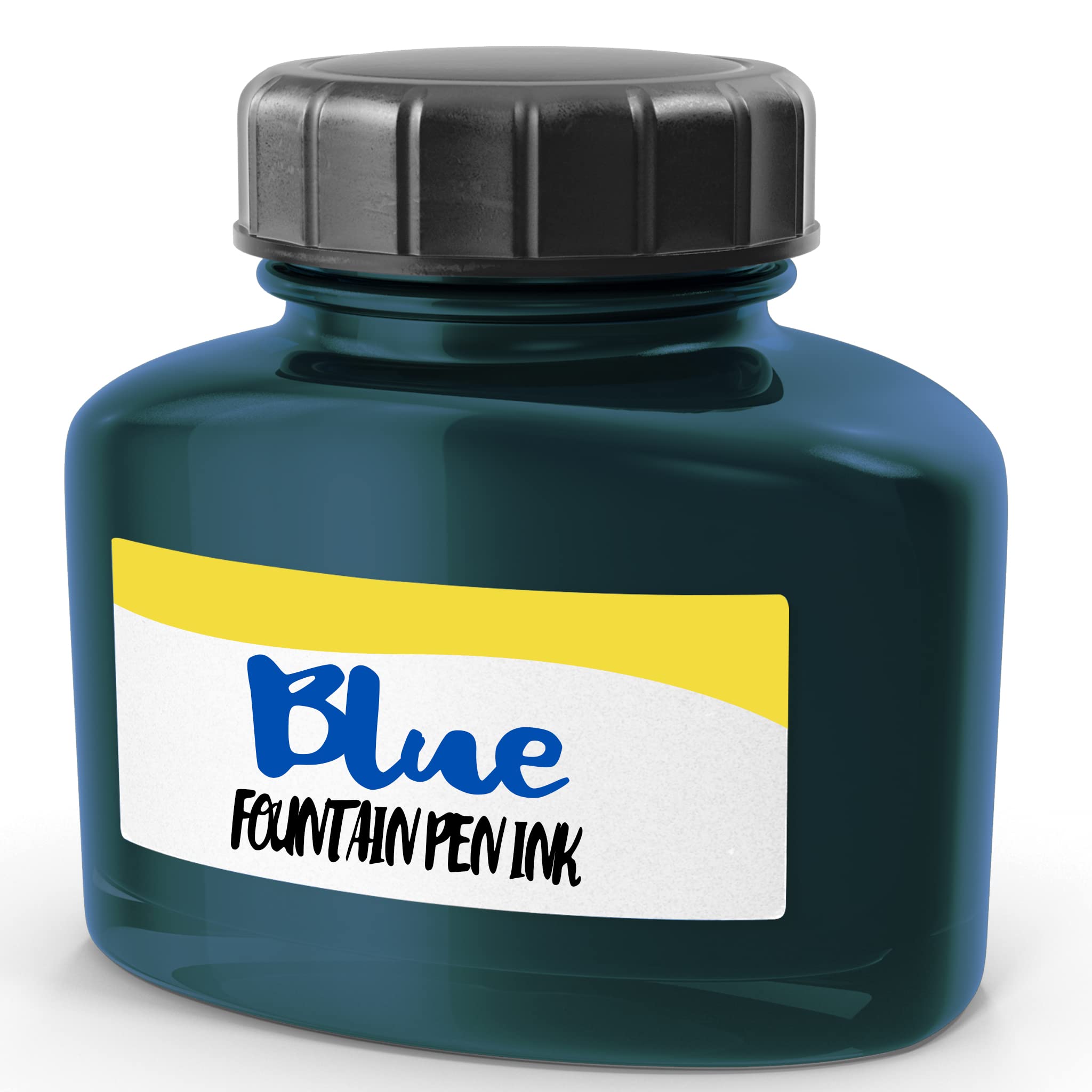 WASHABLE Blue Fountain Pen Ink Bottle - Refill for Caligraphy Pens, Brush Pens & Various Types - 60ml