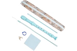 QIELIZI Recorder Instrument for Beginner Kids Adults,8-Hole Soprano Descant Recorder Music Flute with Cleaning Rod & Case Bag For School Student Home Entertainment(2-Blue Bird)