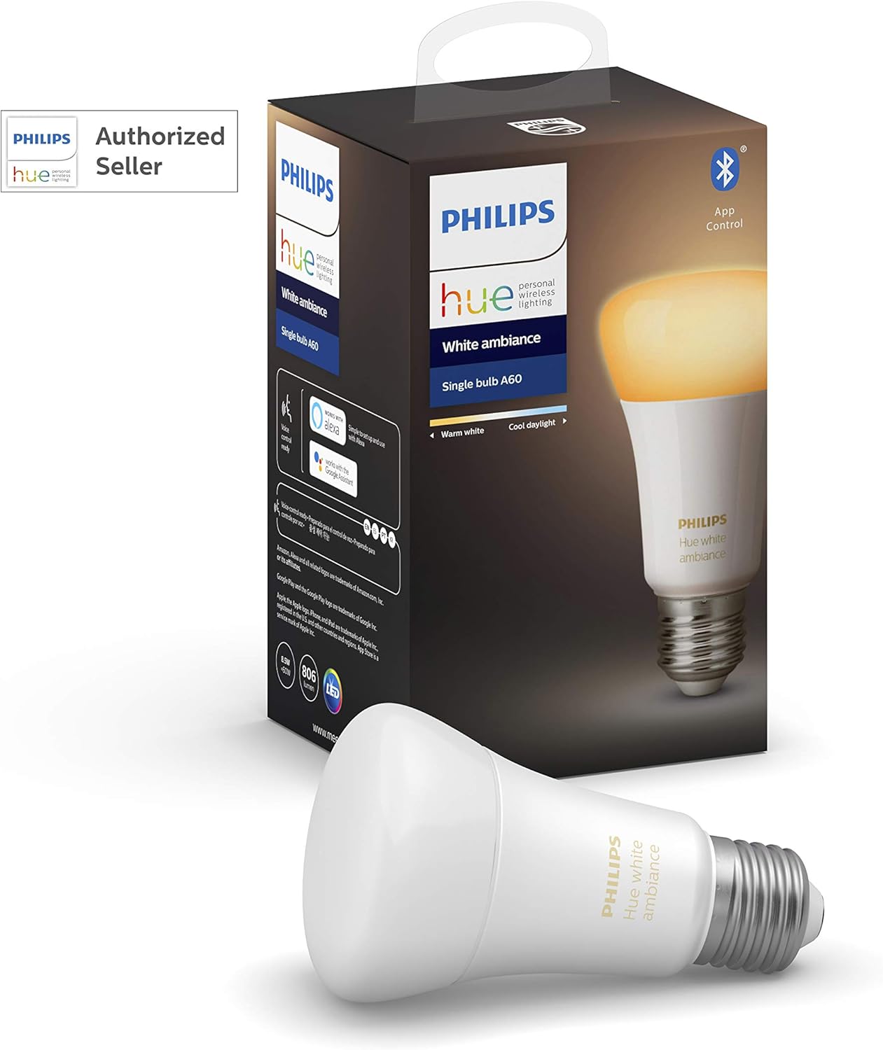 Philips Hue UAE Ambiance LED Smart Bulb, Bluetooth & Zigbee compatible