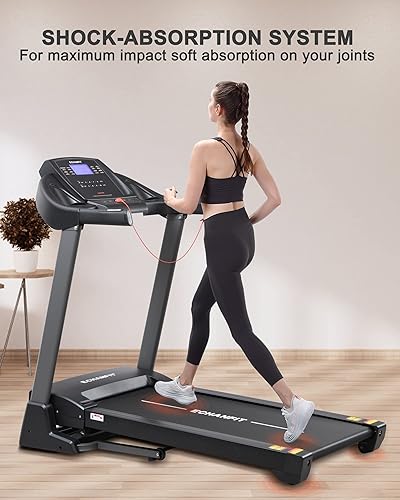 ECHANFIT 15% Auto Incline Treadmill with Bluetooth Speaker, 20