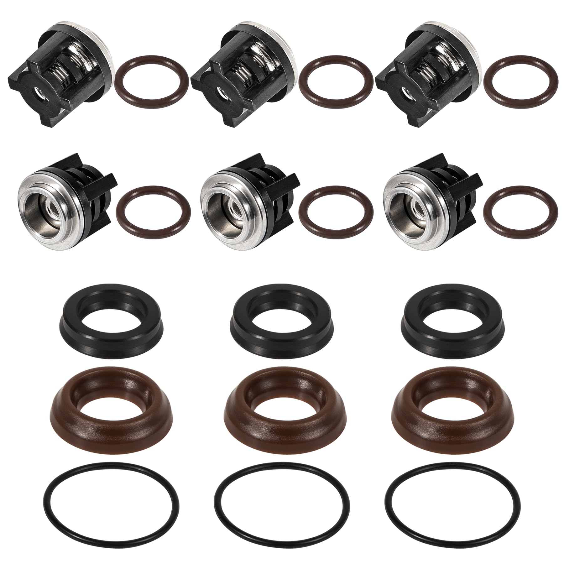 Photo 1 of AR1828 Water Pressure Washer Pump Check Valve Kit & AR1857 Pressure Washer Packing Kit Compatible with Annovi Reverberi 18mm RK, RKA, RKV, XRC, Replace Mi-T-M 70-0177