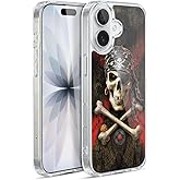 Head Case Designs Officially Licensed Anne Stokes Pirate Skull Gel Case [Military Grade Protection] Compatible with Apple iPhone 17 and Compatible with MagSafe