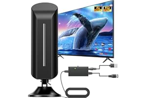 QIRUOZ 2025 TV Antenna Indoor Antenna for Smart TV for Long Range Reception and All Smart TVs HD Digital Antenna with Amplifier Signal Booster for Local Channels Supports 4K 1080p