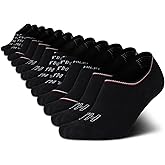 Tommy Hilfiger Womens Liner Socks - 12 Pack Cotton Blend Lightweight Performance No Show Shoe Sock Liners for Women