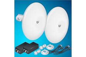 Pre-Configured Bundle of 2 Ubiquiti NanoBeam M5-16 5Ghz - 2 Units Kit 100% Configured as Network Wireless Bridge for Long Dis