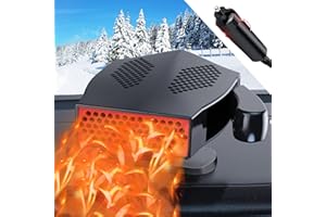 NUMHOSAI Car Heater,12V 150W Portable Car Heater Defroster Fans, 2 in 1 Heating & Cooling Fast Heating Defrost Defogger with Plug in Cigarette Lighter, Window Defroster for Car