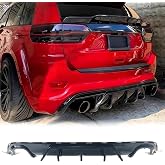 skkyoro Rear Bumper Diffuser Lip 3PCS for Jeep Grand Cherokee SRT 2014-2021 | Rear Lower Bumper Lip Diffuser Spoiler (Glossy Black)