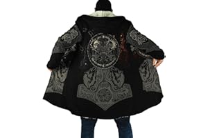 Byadbiny Viking Warriors God Odin Fenrir Tattoo Hooded Cloak 3D All Over Printed Cloak With Hood Harajuku Jacket Cosplay