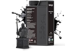 Inslogic Flexible 70A Resin 3D Printer Resin, 1KG 3D Printing Resin for Printing Soft and Flexible Items, Bendable and Not Brittle, Fast Curing 405nm UV Photopolymer Resin, 1KG Black