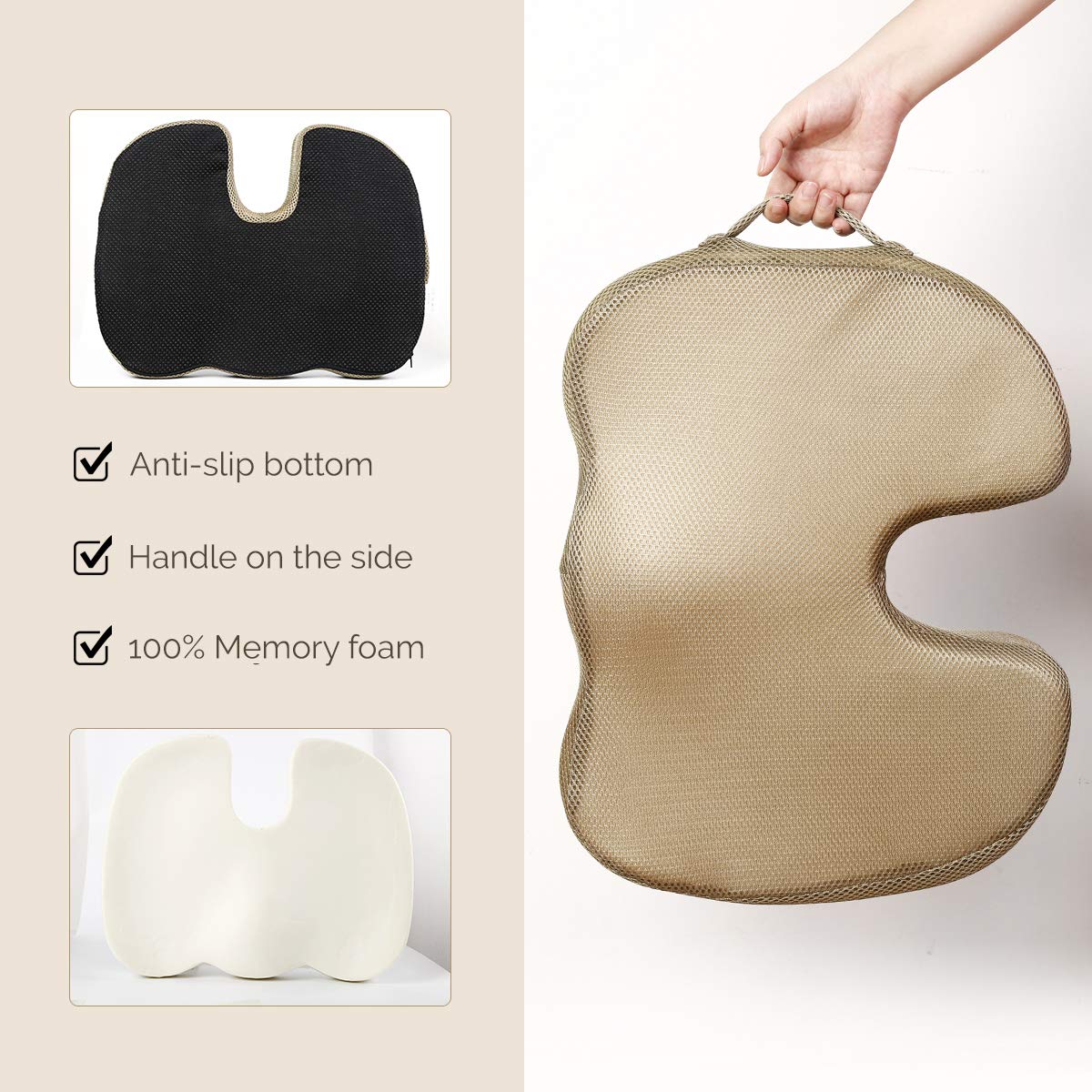 Ergonomic Computer Desk Office Chair Sciatic Nerve Pain Black Seating