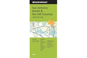 San Antonio Austin & the Hill Country Regional Map Rand McNally (Green Cover)