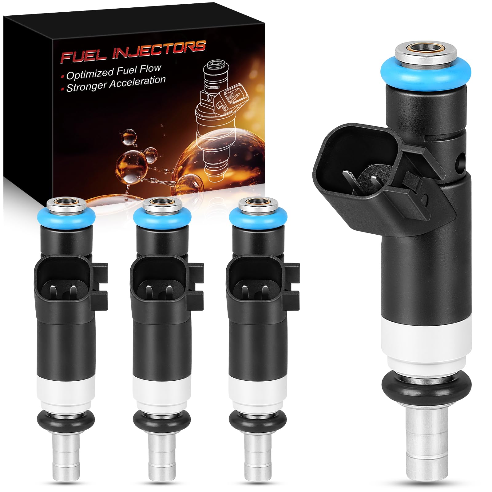 Photo 1 of ABENLY FJ1058 2.0L 2.4L Fuel Injectors Fit For:-Dodge Avenger 2008-2014, Caliber 2007-2012, Journey 2009-2015, For:-Jeep Compass Patriot 2007-2017, For:-Chrysler 200 Sebring 07-14 04891577AC (4 Pcs)