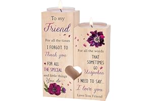 LUCKYYDS Friendship Gifts for Women, Friend Candle Holders, Gifts for Friends Best Friend Birthday Gifts Gifts for Women