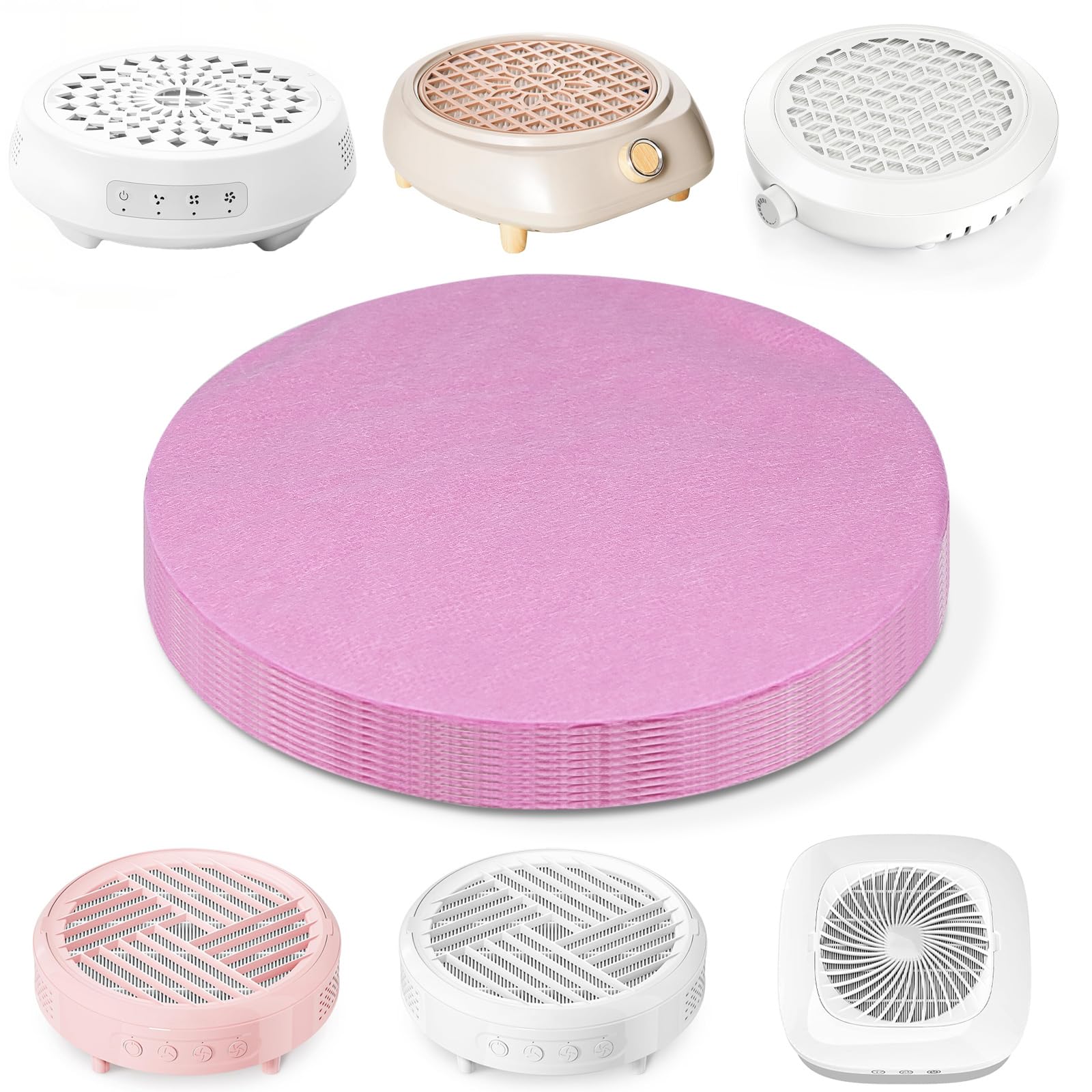 Photo 1 of 200 Sheets Nail Dust Collector Filter Paper Compatible with MelodySusie Nail Dust Collectors, Models HPro/SProR/SPro/XC320J, Disposable Nail Paper Sheets Nail Tech Supplies Accessories for Home Salon