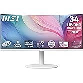 MSI Modern MD342CQPW 34in VA 3440 x 1440(UWQHD) Computer Monitor, 120Hz, 1800 Curved, Adaptive-Sync, HDMI, DP, USBC 98W Power