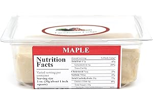 Farmhouse Fudge: Maple Fudge - Fresh Fudge with Butter and Cream, No Marshmallows! Perfect treat for everyone! Grab & Go Fudge container (8 Ounce)