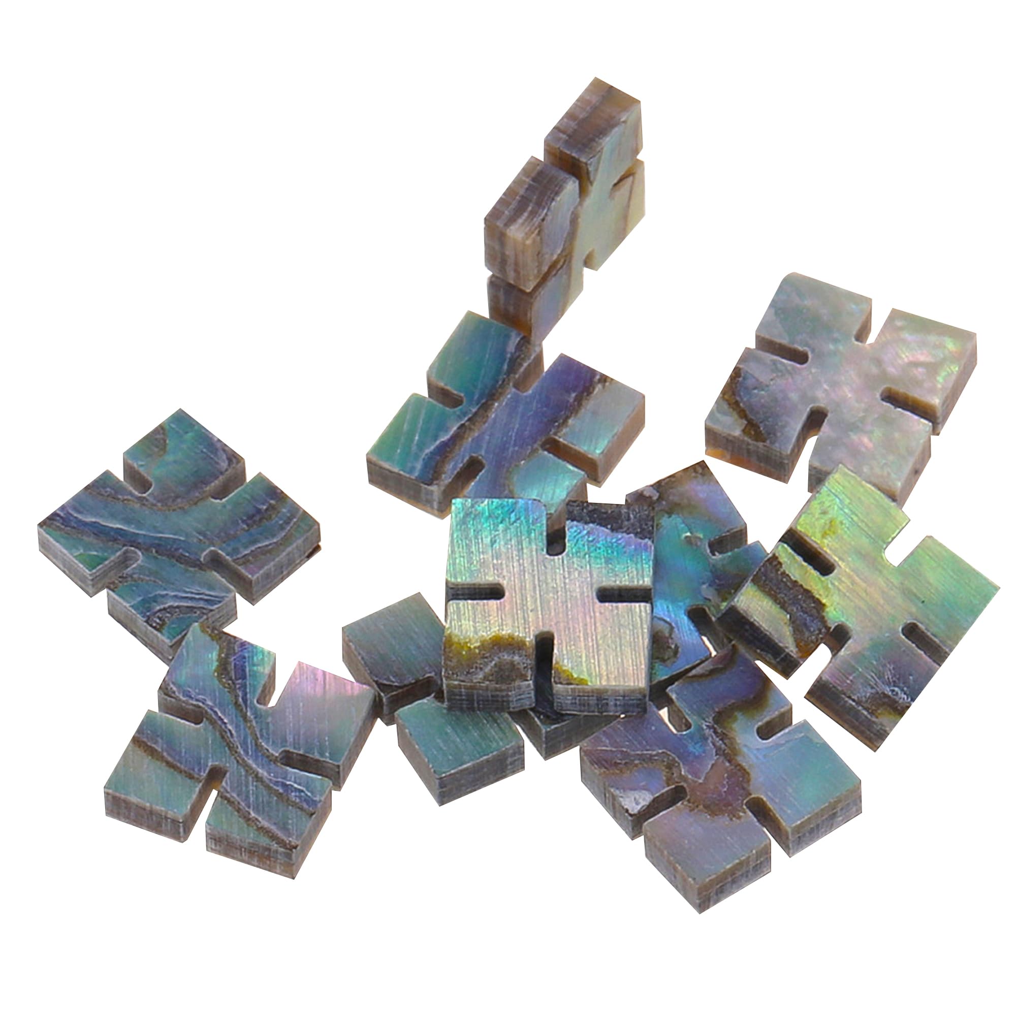 Musiclily Pro 5mm Natural Paua Abalone Shell Diamonds Snowflake Guitar Fretboard Inlay Dots (Set of 10)