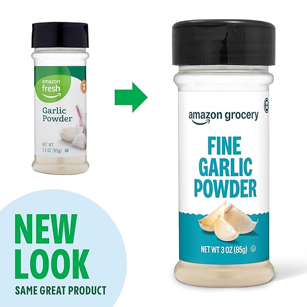 AMAZON GROCERY, FINE GARLIC POWDER, 3 OZ (PREVIOUSLY AMAZON FRESH, PACKAGING MAY VARY)
