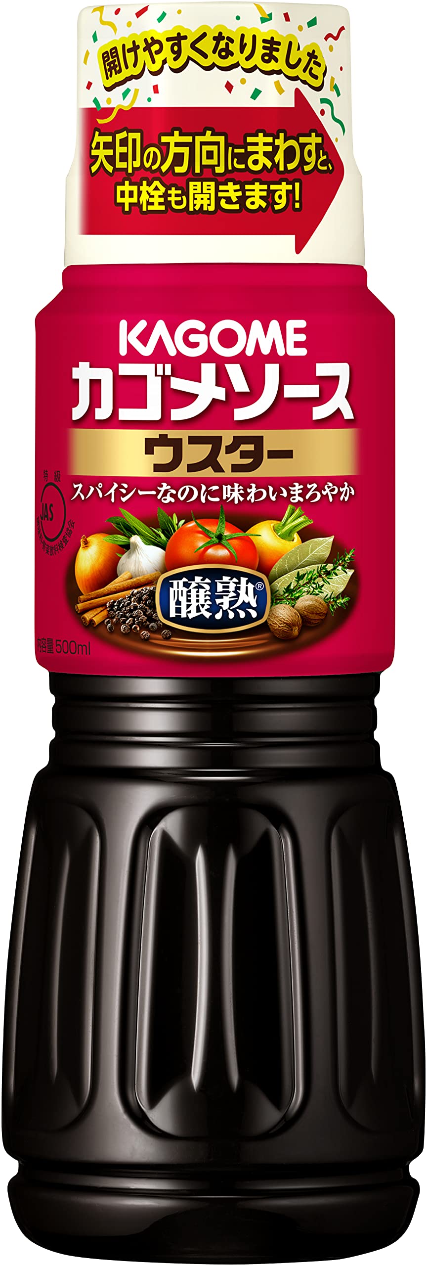 カゴメ 醸熟ソース ウスター500ml×1本商品画像