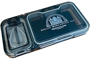 MULLIS MERCANTILE LLC Mullis Mercantile Portable Pill Organizer with Pill Cutter, 2-in-1, BPA Free (Black). 4.69 * 2.48 * 0.71in