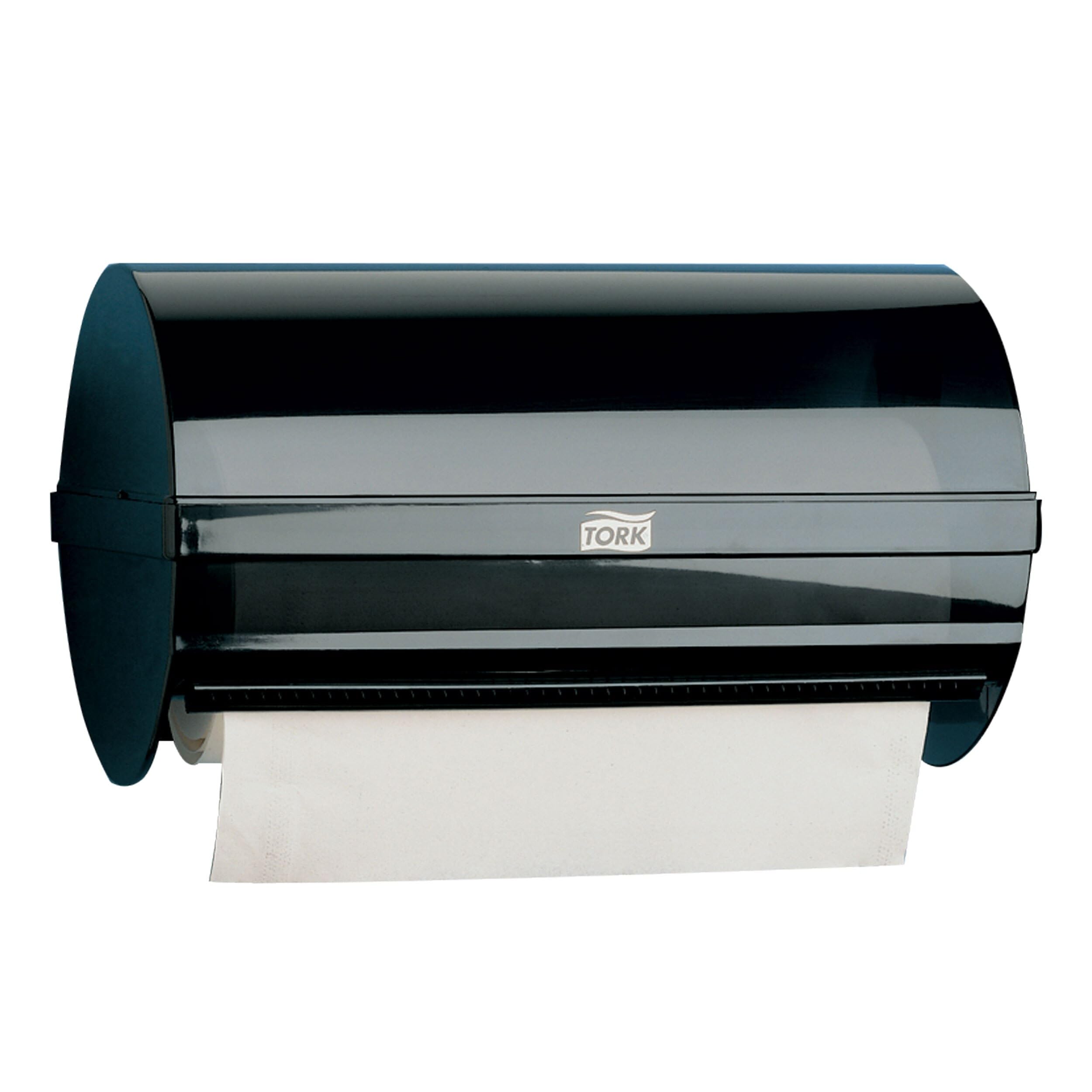 Tork Wall Mounted Paper Roll Dispenser Black W5, Covered Roll for Hygiene, 209167
