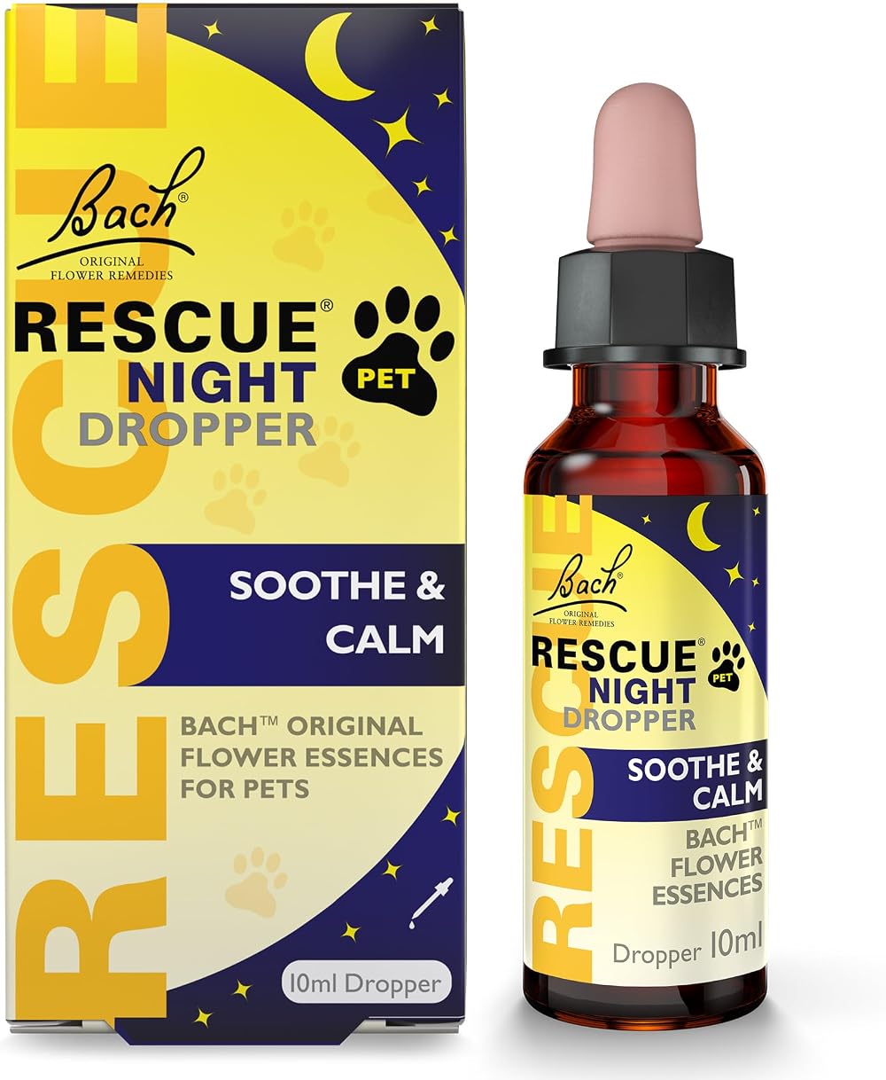 RESCUE Pet Night Dropper 10ml Calming Bach Flower Essences for Pets