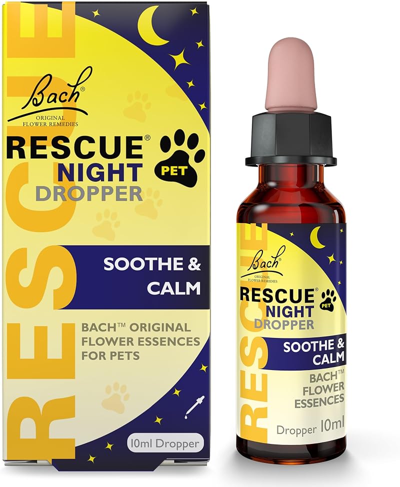 RESCUE Pet Night Dropper 10ml Calming Bach Flower Essences for Pets