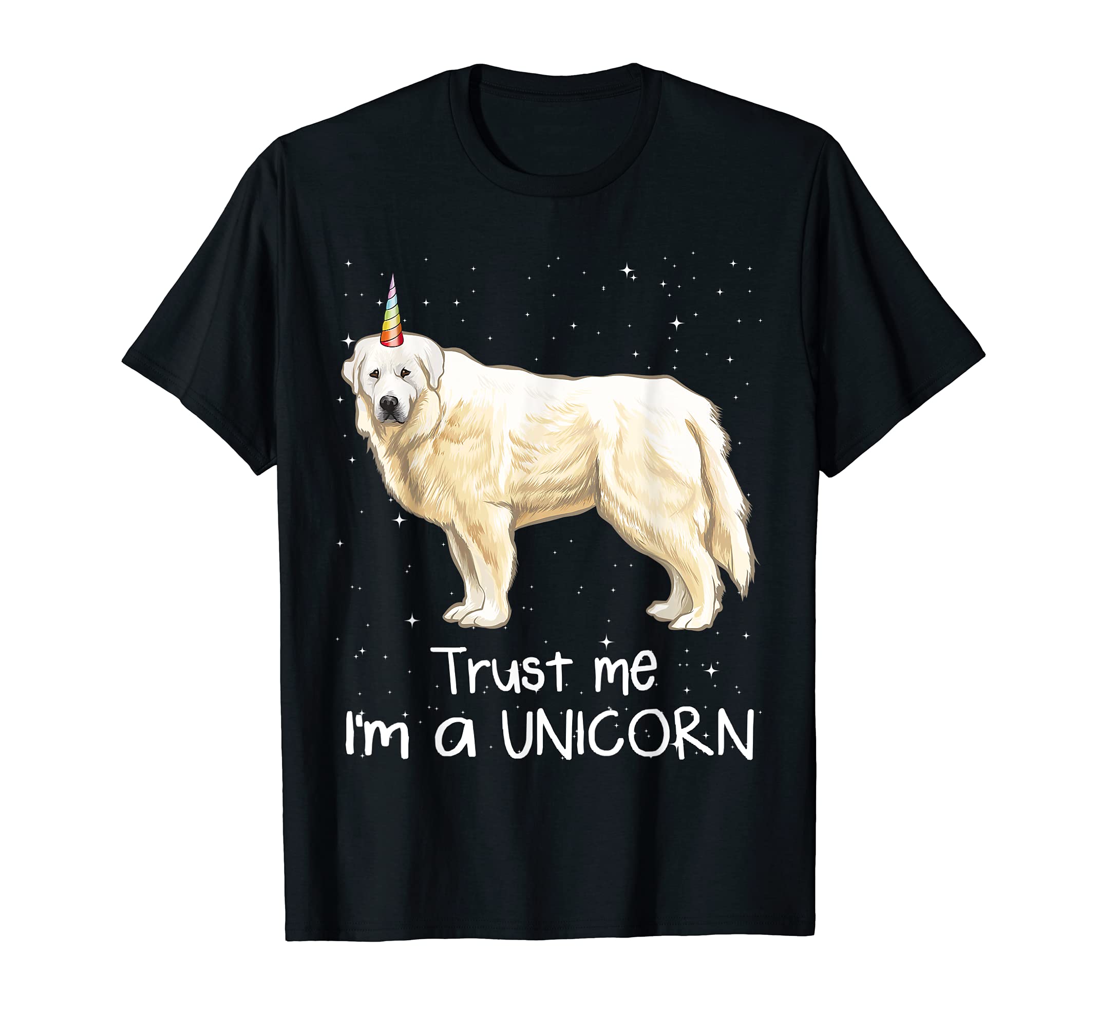 Funny Great Pyrenee Trust Me I'm A Unicorn Dog T-Shirt