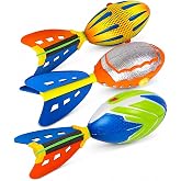 Liberty Imports 3-Pack Whistling Foam Football with Tail, Kids Outdoor Toy | Howling Flight Sound, Built-In Air Holes, Aerodynamic Fins, Textured Grip Surface