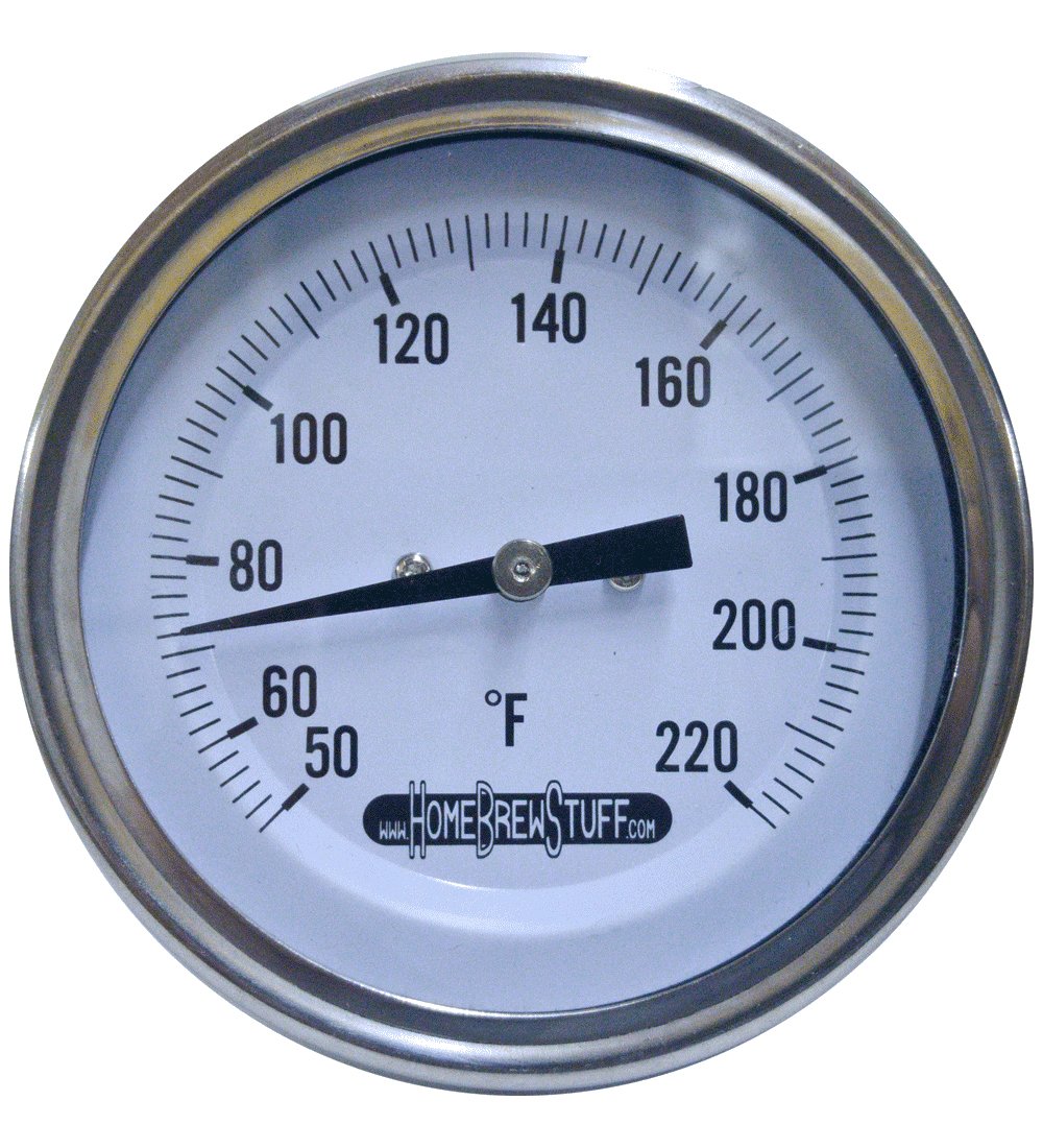 1/2" NPT Threaded Stainless Steel Thermometer for a Moonshine Still