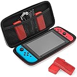 TALK WORKS Travel Case for Nintendo Switch Carrying Case Storage, Durable Dual Zippers, Rugged Handle, Side Pocket Divider Sl
