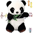 Hopearl Talking Panda Repeats What You Say Nodding Electric Interactive Animated Toy Speaking Plush Buddy Gift for Toddlers, 7''