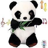 Hopearl Talking Panda Repeats What You Say Nodding Electric Interactive Animated Toy Speaking Plush Buddy Gift for Toddlers, 7''
